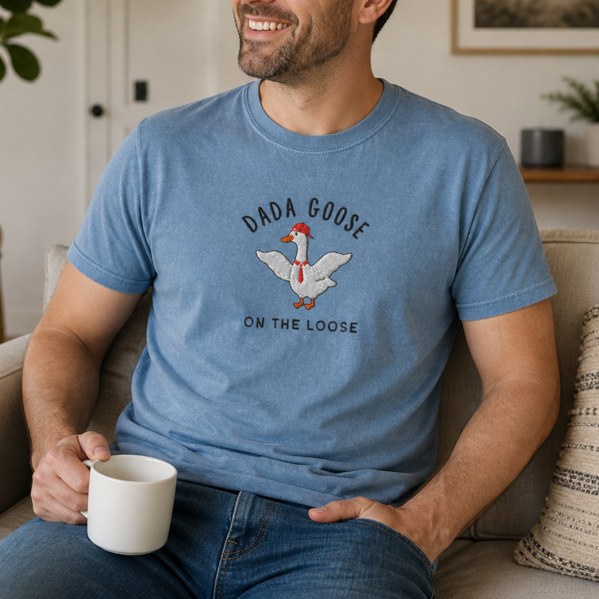 Embroidered Silly Goose Dad Shirt New Dad Pregnancy Announcement Fathers Day Funny Goose Gift For Husband Embroidered Goose Shirt 1777687343019.png