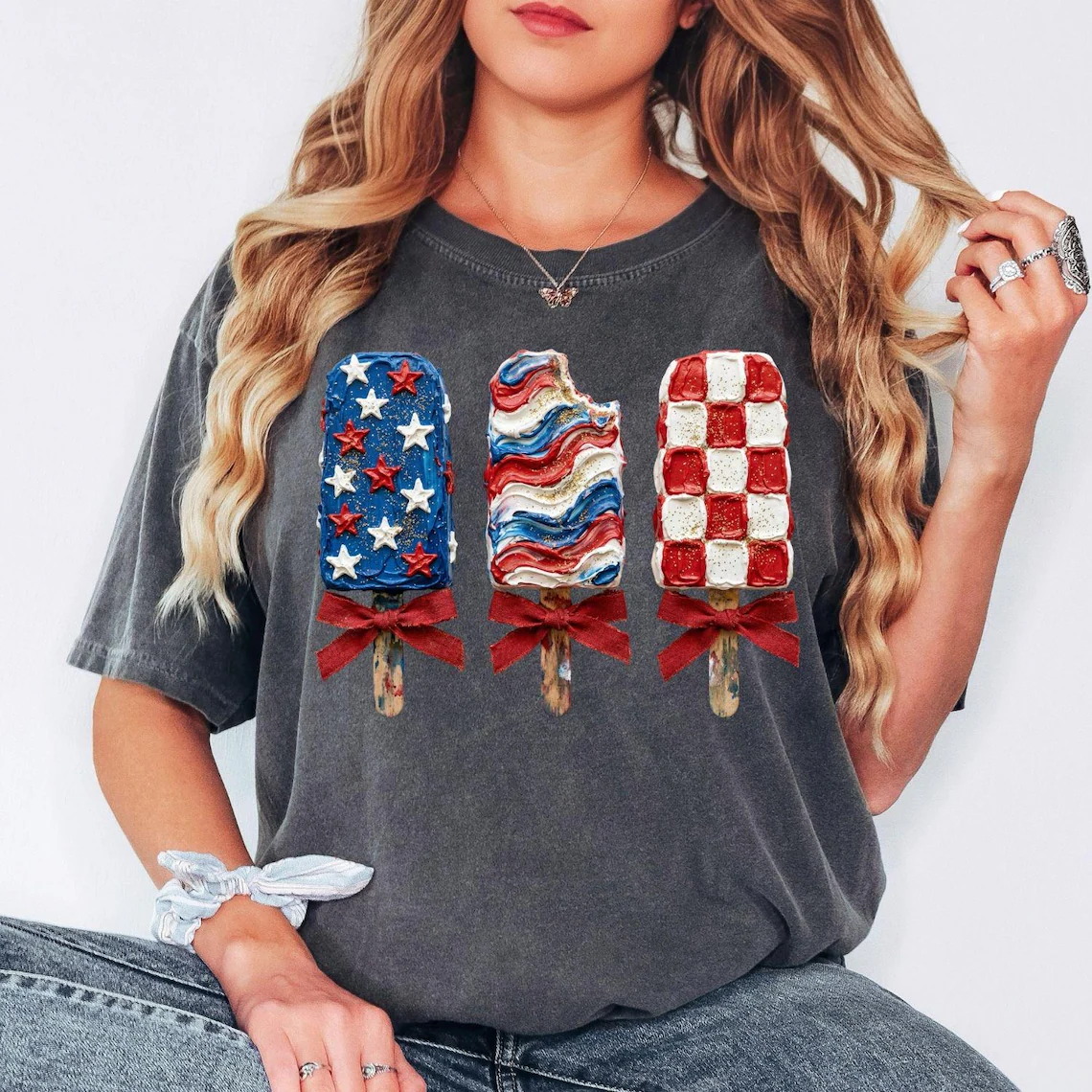 Patriotic Popsicle Shirt 4th Of July Graphic Tee Red White Blue Summer T Shirt 1777863337107.png