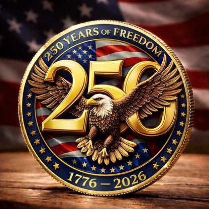 Patriotic 250 Years Of Freedom Keepsake Metal Coin Personalized 4th Of July American Eagle Challenge Coin For Family Celebration  Independence Day Gift 1779335706826.jpg