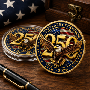 Patriotic 250 Years Of Freedom Keepsake Metal Coin Personalized 4th Of July American Eagle Challenge Coin For Family Celebration  Independence Day Gift 1779335707297.png