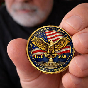 United States Of America 250th Anniversary Commemorative Keepsake Metal Coin 1776 2026 Patriotic Eagle Freedom Challenge Coin Gift For Collectors Veterans  American History Lovers 1779336597228.jpg