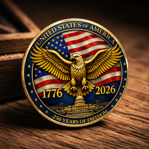 United States Of America 250th Anniversary Commemorative Keepsake Metal Coin 1776 2026 Patriotic Eagle Freedom Challenge Coin Gift For Collectors Veterans  American History Lovers 1779336598299.png
