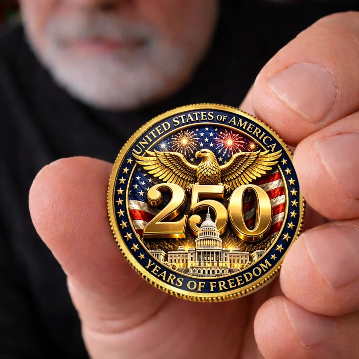 United States Of America 250 Years Of Freedom Commemorative Metal Coin 1779337070621.jpg