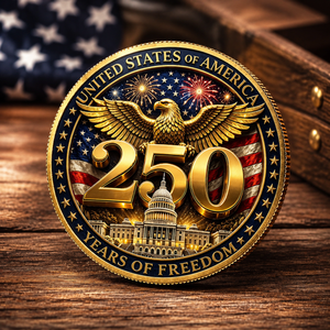 United States Of America 250 Years Of Freedom Commemorative Metal Coin 1779337071191.png