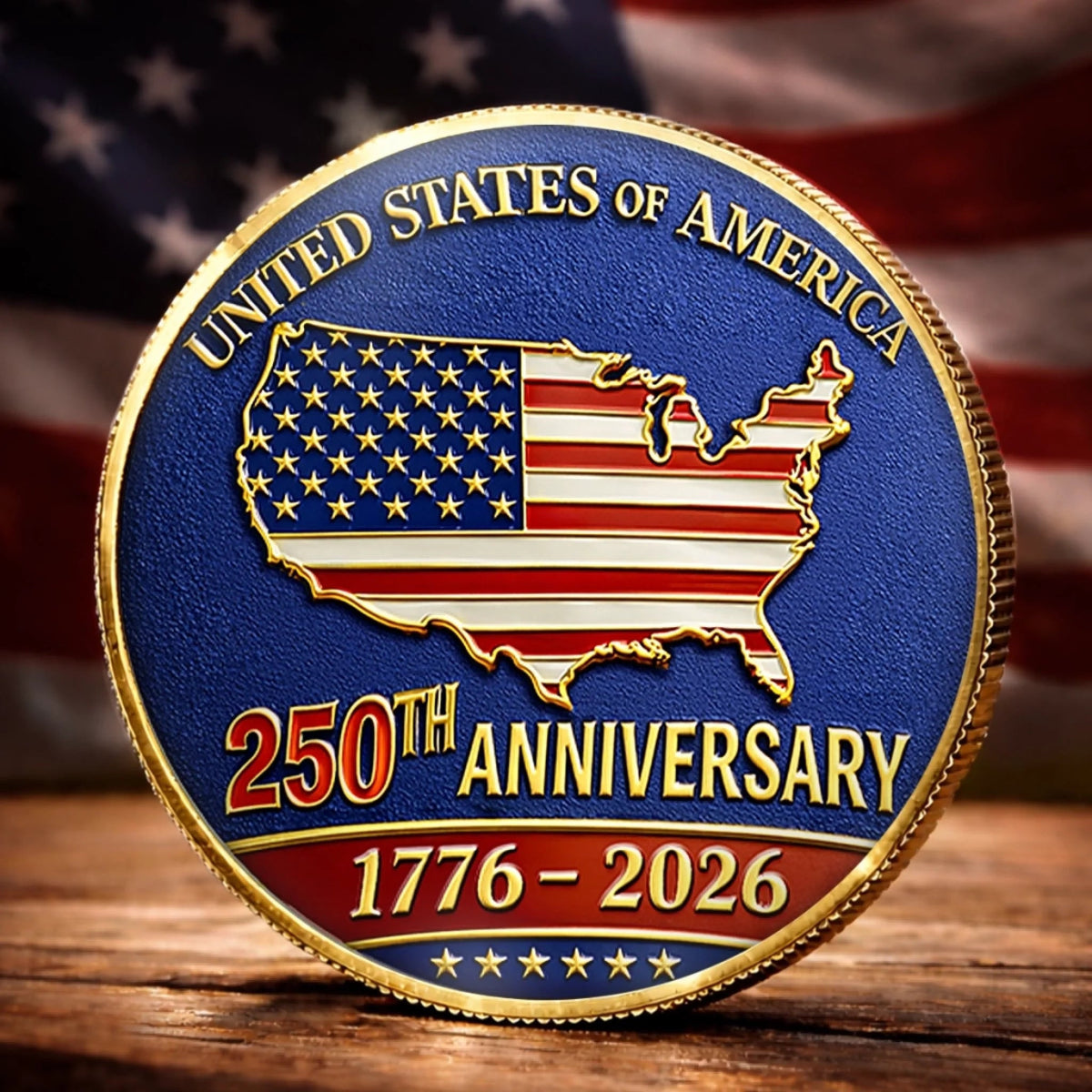United States 250th Anniversary Patriotic Keepsake Metal Coin 1776 2026 1779337550650.jpg