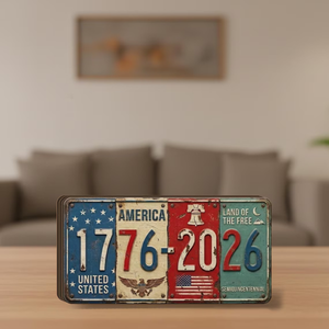 Usa 250th Anniversary Block Sign Rustic License Plate Art 1776 2026 Semiquincentennial Decor 1779766215745.png