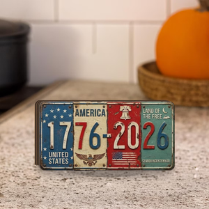 Usa 250th Anniversary Block Sign Rustic License Plate Art 1776 2026 Semiquincentennial Decor 1779766215891.png