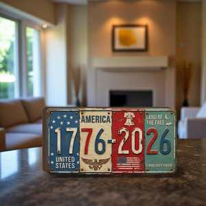 Usa 250th Anniversary Block Sign Rustic License Plate Art 1776 2026 Semiquincentennial Decor 1779766216205.png