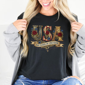 Retro Usa 250 Shirt Floral Patriotic Tshirt Independence Day Celebration 1779769928064.png