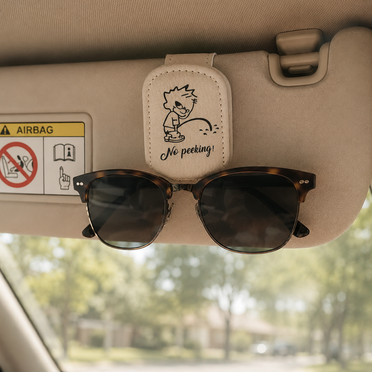 Funny Car Visor Sunglasses Holder Pu Leather Magnetic Glasses Clipcar Decoration Gifts 1779867120983.png