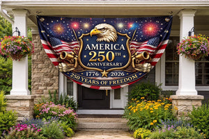 America 250th Anniversary Fan Flag Semiquincentennial 1776 2026 Patriotic Eagle Outdoor Banner 250 Years Usa July 4th Independence Day 1780025353768.jpg