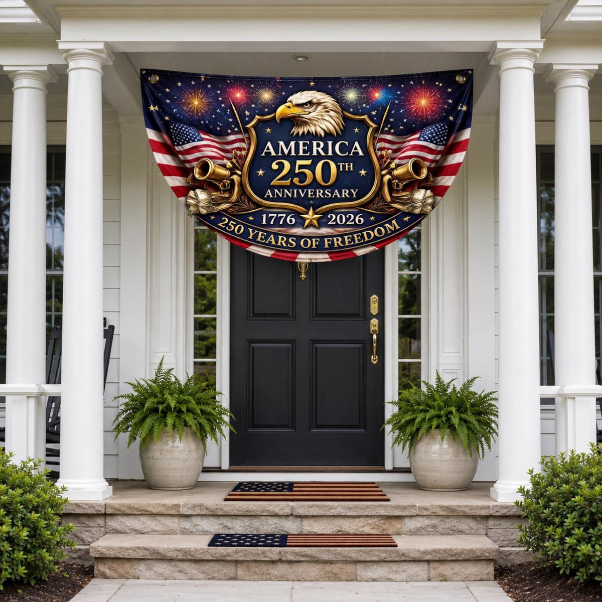 America 250th Anniversary Fan Flag Semiquincentennial 1776 2026 Patriotic Eagle Outdoor Banner 250 Years Usa July 4th Independence Day 1780025354240.jpg