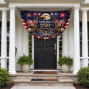 America 250th Anniversary Fan Flag Semiquincentennial 1776 2026 Patriotic Eagle Outdoor Banner 250 Years Usa July 4th Independence Day 1780025354240.jpg