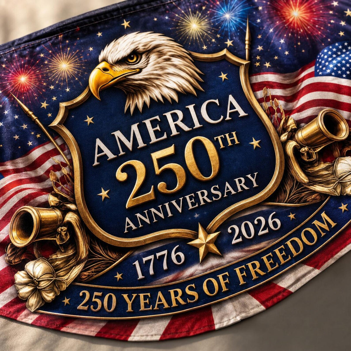 America 250th Anniversary Fan Flag Semiquincentennial 1776 2026 Patriotic Eagle Outdoor Banner 250 Years Usa July 4th Independence Day 1780025354355.jpg