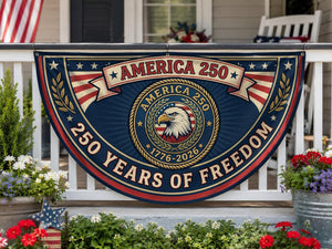 America 250 Medallion Fence Flag  Eagle Challenge Coin 1776 2026 Patriotic Porch Decor  4th July 1780025558094.jpg