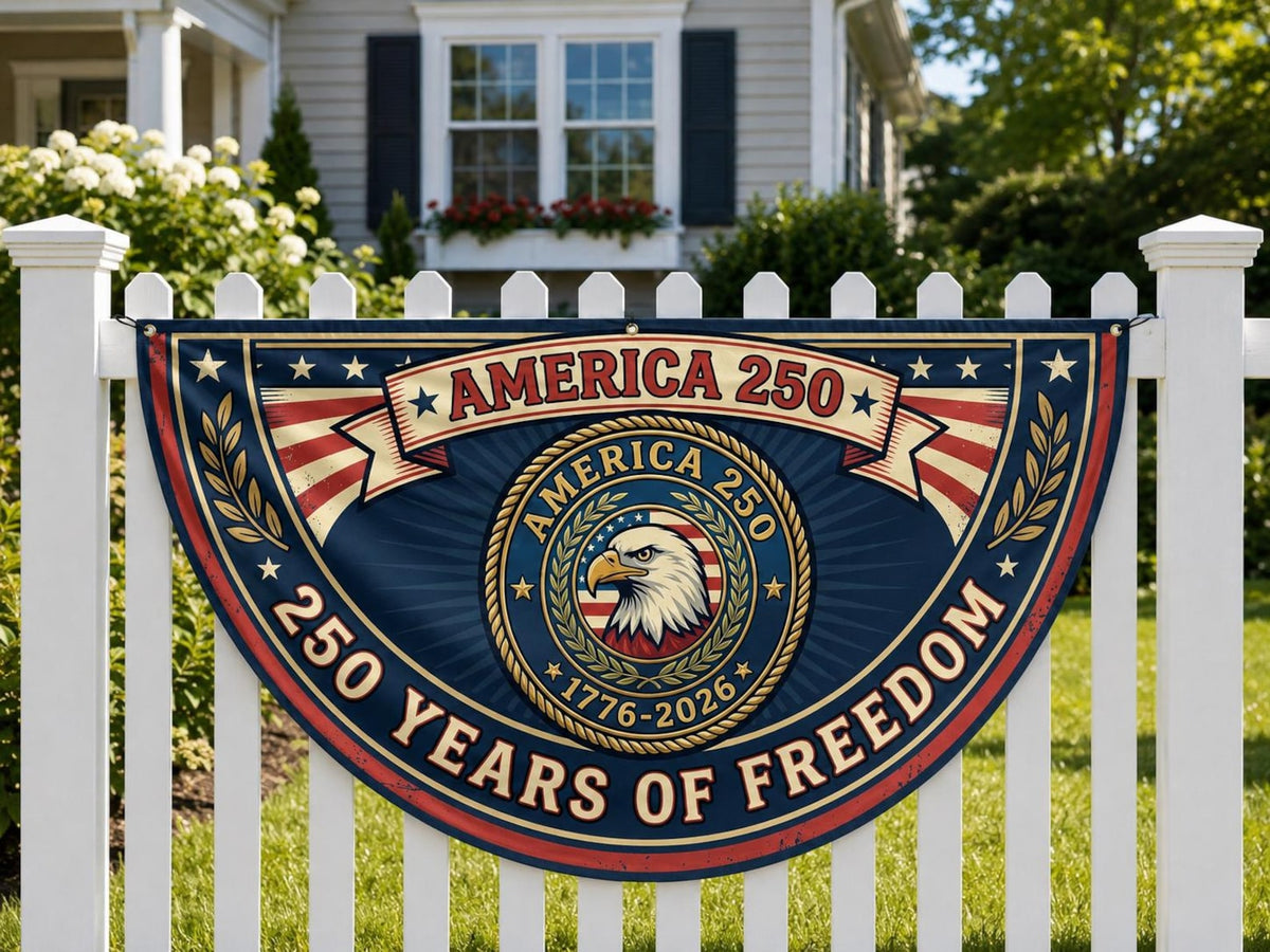 America 250 Medallion Fence Flag  Eagle Challenge Coin 1776 2026 Patriotic Porch Decor  4th July 1780025558151.jpg