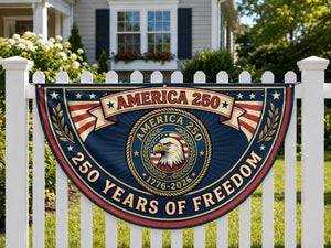 America 250 Medallion Fence Flag  Eagle Challenge Coin 1776 2026 Patriotic Porch Decor  4th July 1780025558151.jpg