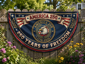 America 250 Medallion Fence Flag  Eagle Challenge Coin 1776 2026 Patriotic Porch Decor  4th July 1780025558217.jpg