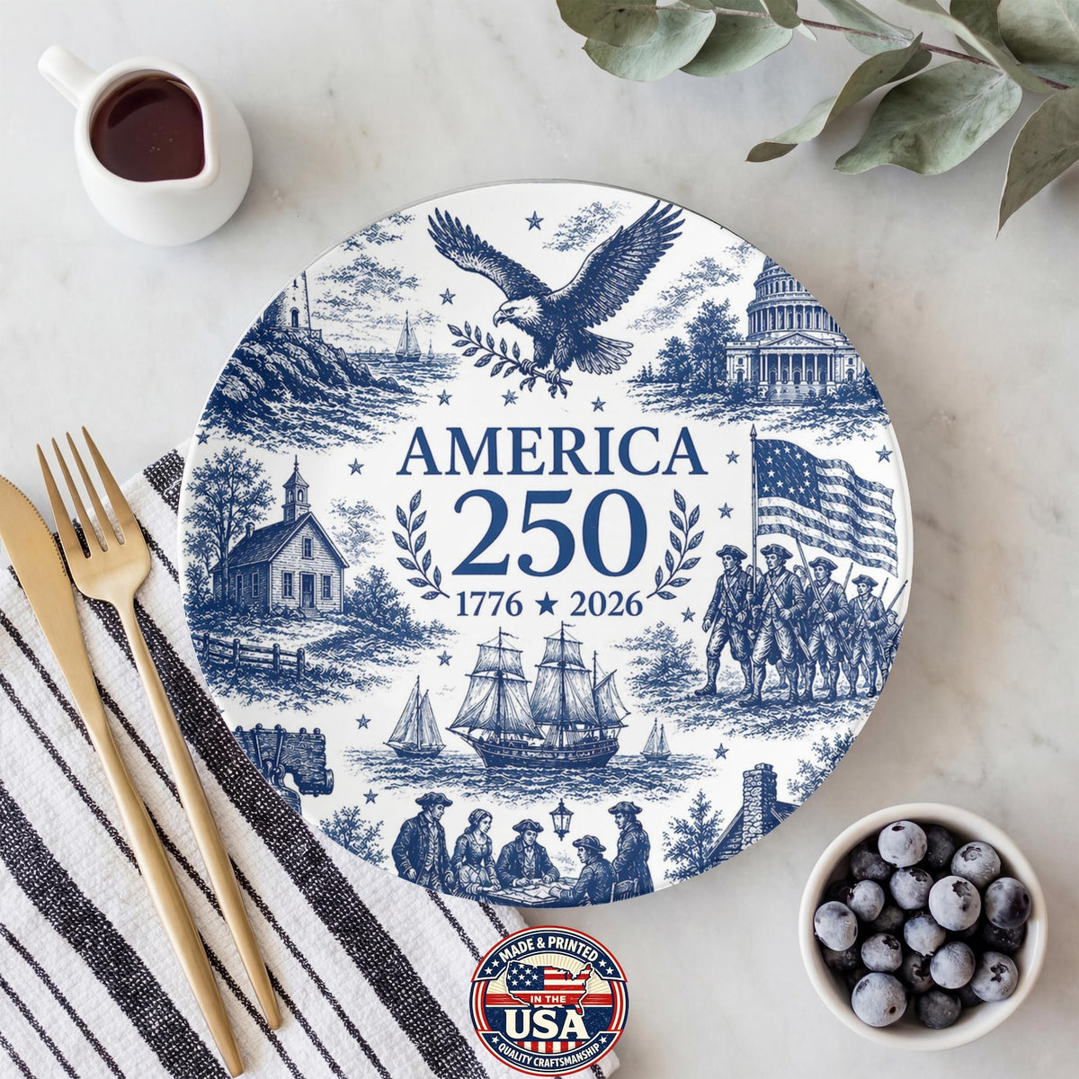 America 250 Plate 1776 2026 Anniversary Plate Patriotic Dinner Plate 1780028340940.jpg