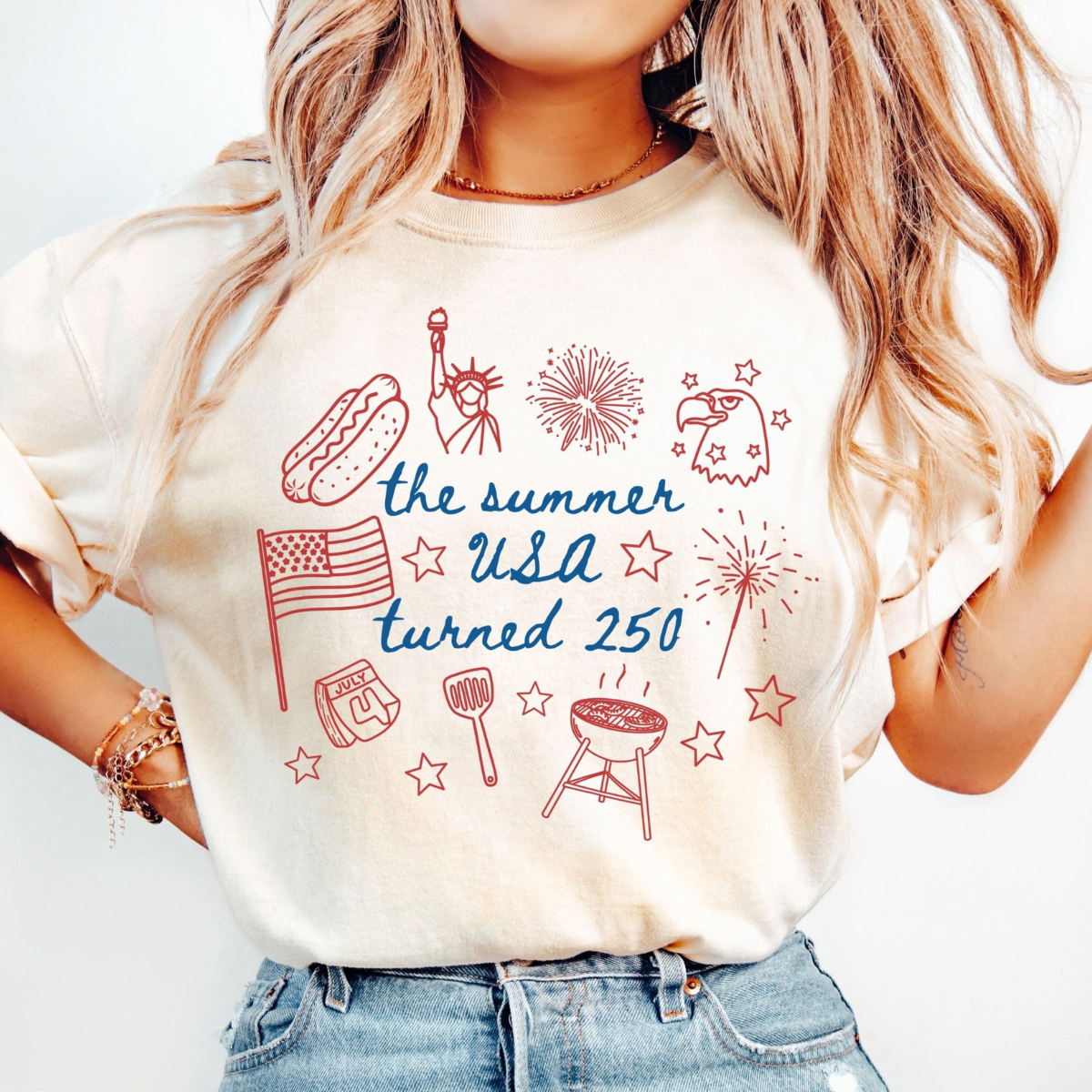 250th Anniversary Shirt Usa 250 Patriotic Shirt The Summer Usa Turned 250 Shirt 250 Years Shirt 4th Of July Shirt 1780028816722.png