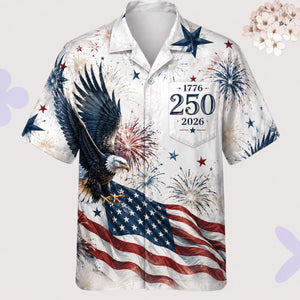 250 Years Of Freedom Hawaiian Shirt Matching Aloha Shirt 1776 2026 America Button Up 4th July Family Outfit Usa Independence Day Shirt 1780376346526.jpg