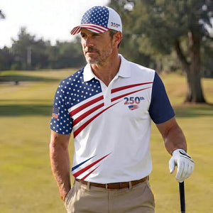 Usa 250th Anniversary Golf Polo American Flag Couple Shirt 1776 2026 Patriotic Apparel United States Independence Day Gift Dad Tee 1780459286204.jpg