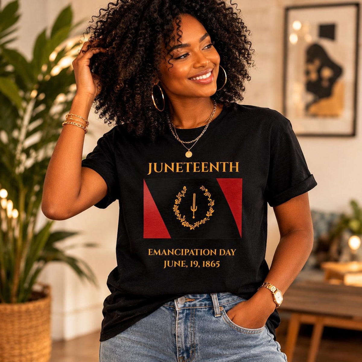 Juneteenth Emancipation Day Tee  Black American Heritage Flag  Men Women Family Group Shirt 1865 1780541495613.jpg