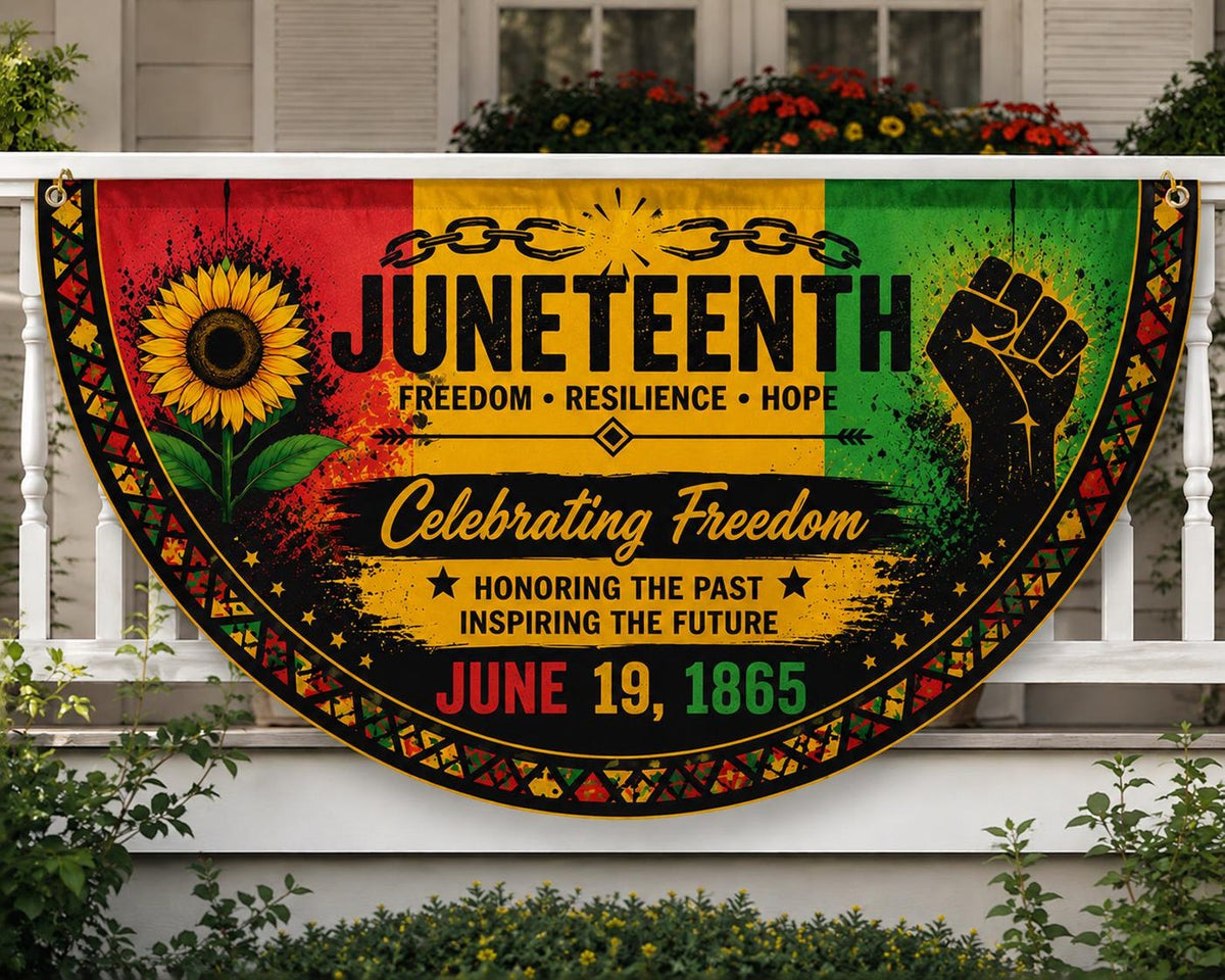 Juneteenth Semicircle Porch Banner Emancipation Day Bunting Flag Freedom Resilience Hope Decor Black History Balcony Banner 1780541887565.jpg