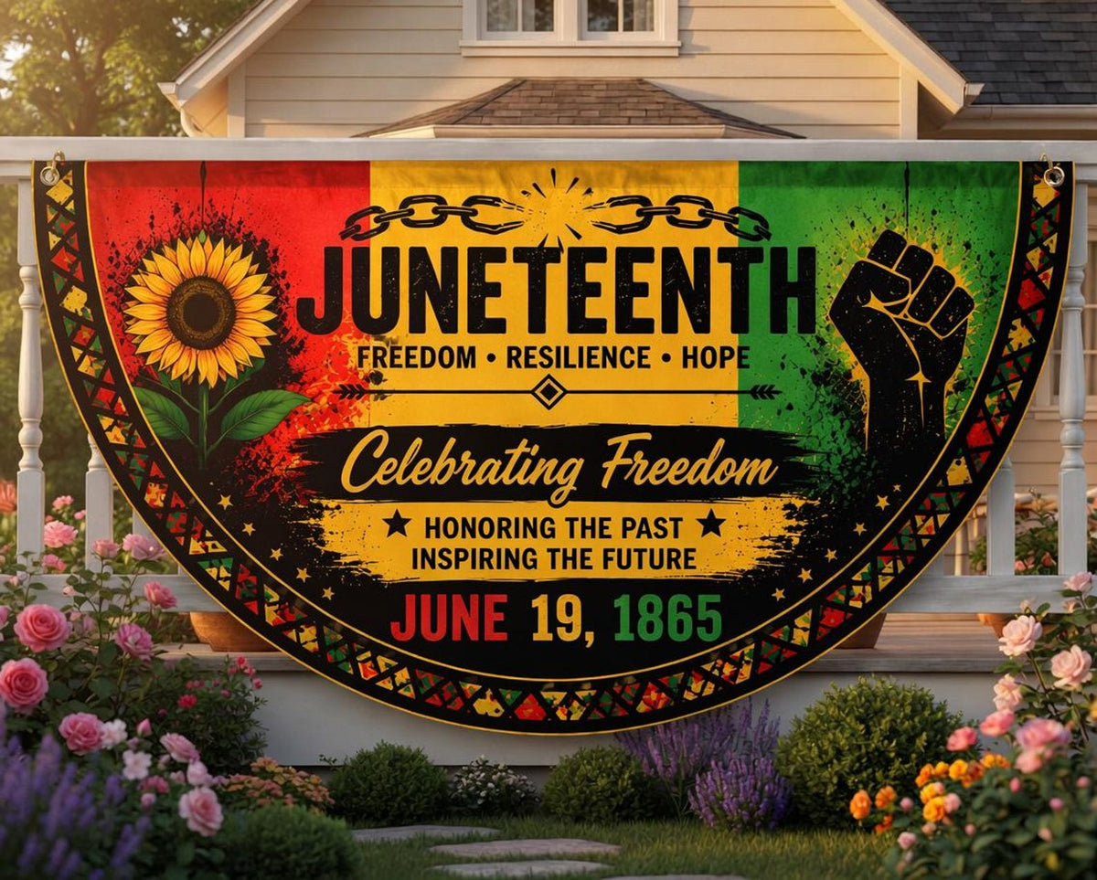 Juneteenth Semicircle Porch Banner Emancipation Day Bunting Flag Freedom Resilience Hope Decor Black History Balcony Banner 1780541888097.jpg