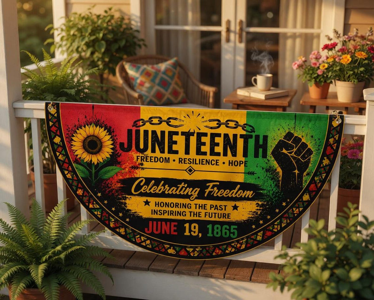 Juneteenth Semicircle Porch Banner Emancipation Day Bunting Flag Freedom Resilience Hope Decor Black History Balcony Banner 1780541888126.jpg