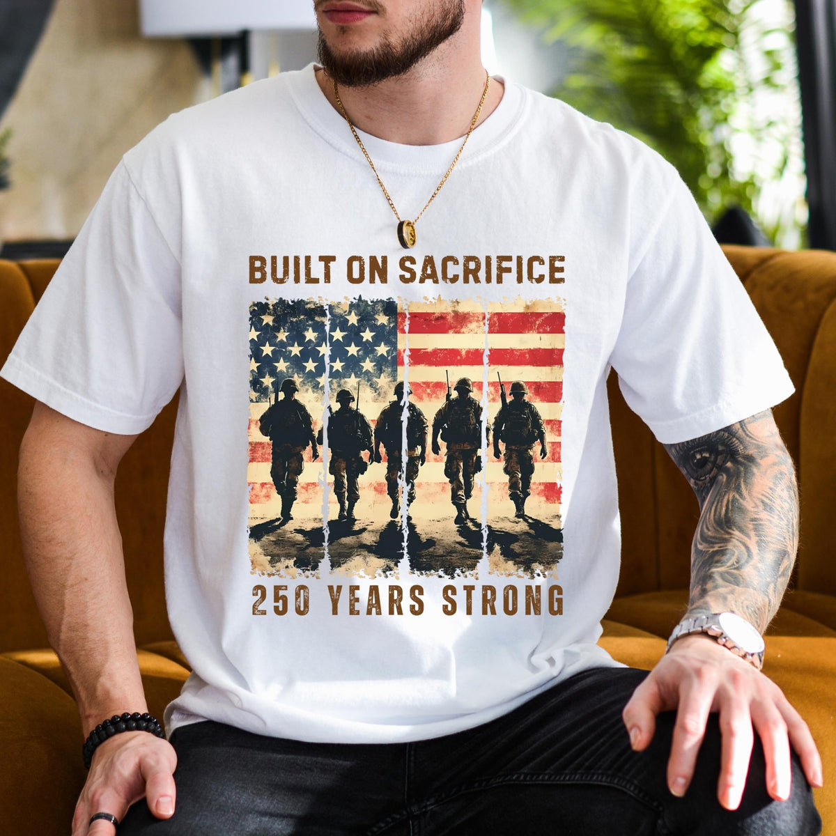 Built On Sacrifice Shirt 250 Years Strong Tee America 250th Anniversary Shirt Patriotic Usa Military Tribute Comfort Colors T Shirt 1780893671341.jpg