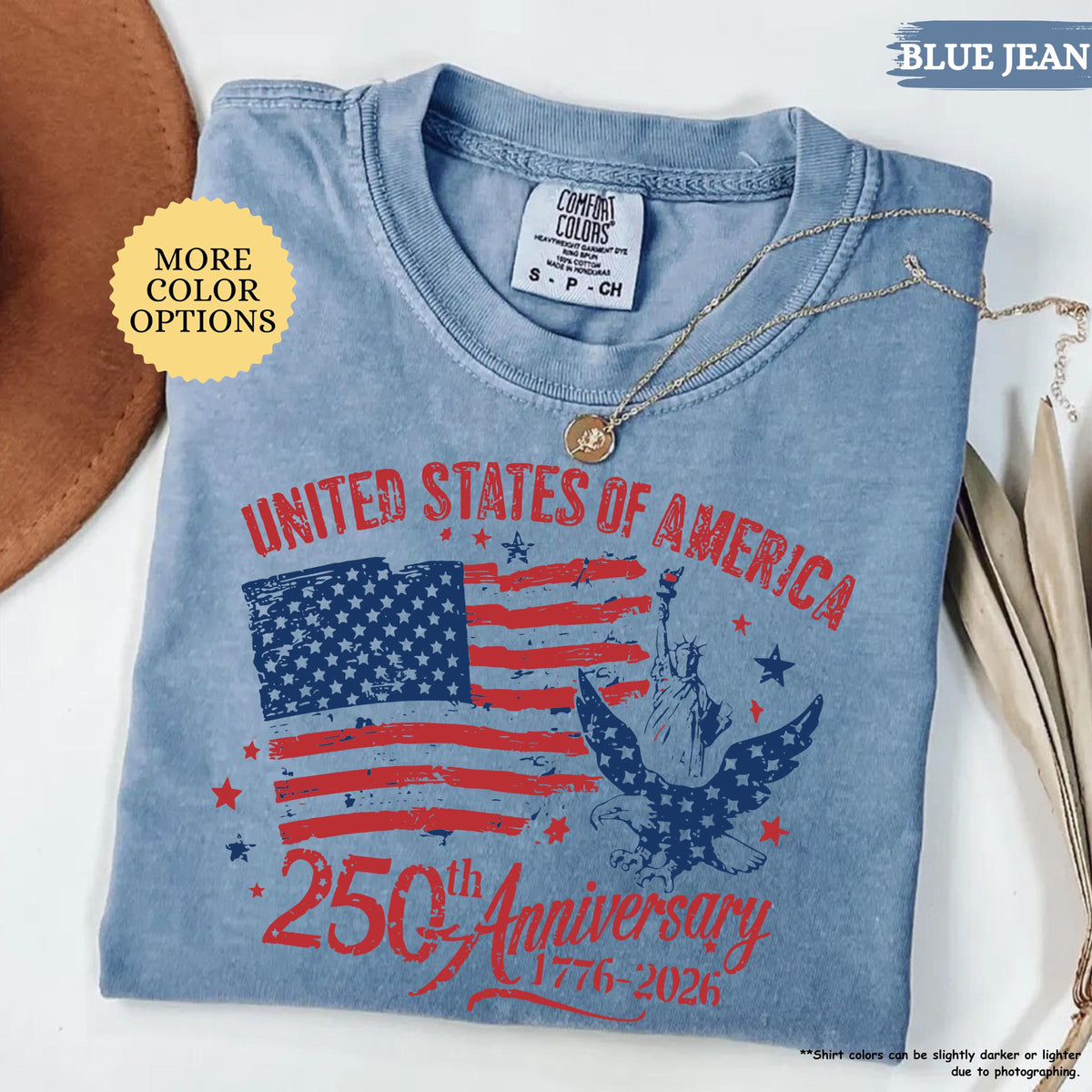 Comfort Colors America 250th Anniversary Shirt Patriotic Eagle Tee Distressed 4th Of July Shirt American Flag Shirt Patriotic Gifts 1780908950618.jpg