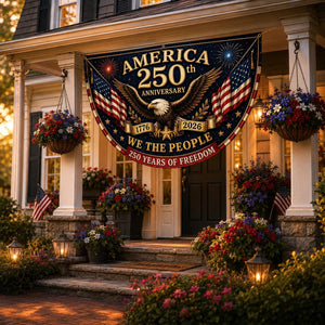 Usa 250th Anniversary Patriotic Bunting Banner America 1776 2026 Semicircle Fence Flag Christian Freedom Porch Decor Fourth Of July Decor 1780909148268.jpg