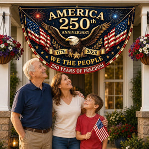 Usa 250th Anniversary Patriotic Bunting Banner America 1776 2026 Semicircle Fence Flag Christian Freedom Porch Decor Fourth Of July Decor 1780909148278.jpg