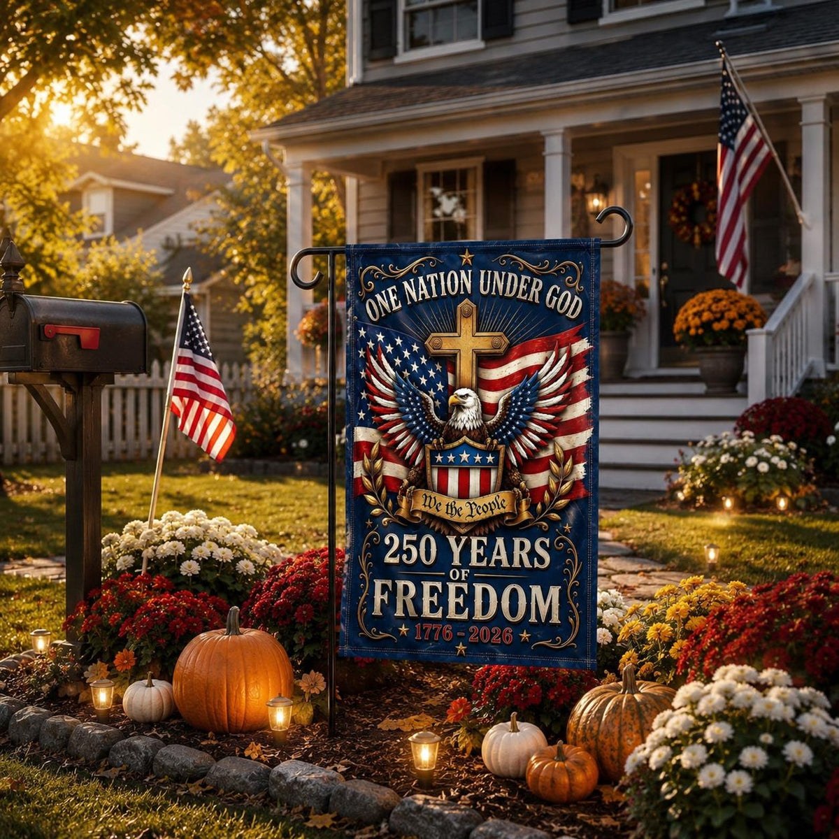 250 Years Of Freedom Garden Flag Patriotic American Flag Decor 1776 2026 Usa 250th Anniversary Outdoor Yard Flag Independence Day Gift 1780909252335.jpg