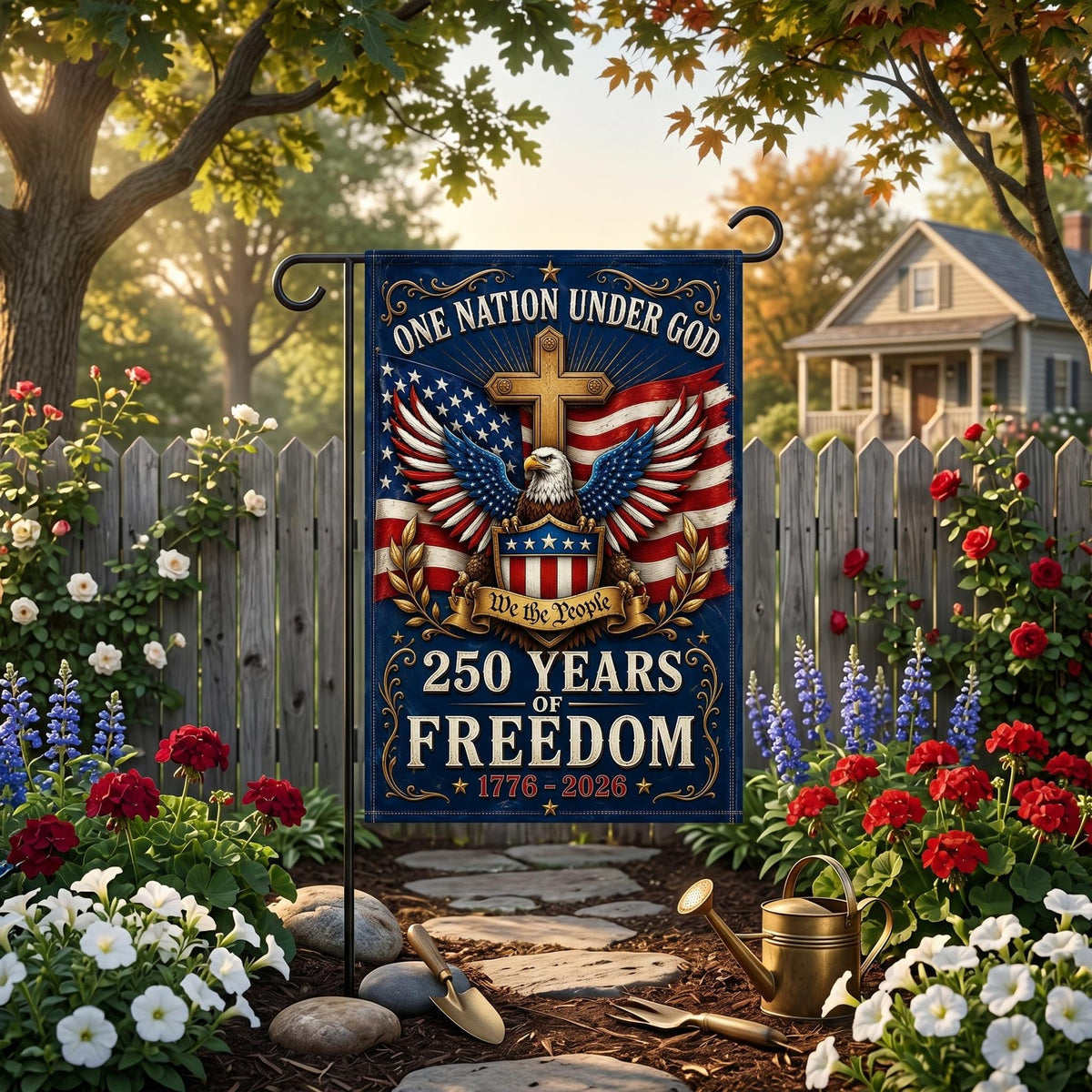 250 Years Of Freedom Garden Flag Patriotic American Flag Decor 1776 2026 Usa 250th Anniversary Outdoor Yard Flag Independence Day Gift 1780909252415.jpg