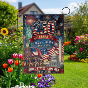 America 250 Garden Flag 1776 2026 Patriotic Anniversary Outdoor Semiquincentennial Yard Decor 1780910553861.jpg