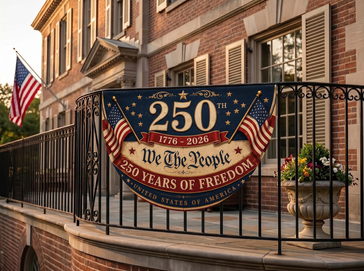 Usa 250th Anniversary Patriotic Bunting Banner America 1776 2026 Semicircle Fence Flag Christian Freedom Porch Decor Gift For Dad 1780910693603.jpg