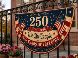 Usa 250th Anniversary Patriotic Bunting Banner America 1776 2026 Semicircle Fence Flag Christian Freedom Porch Decor Gift For Dad 1780910693652.jpg