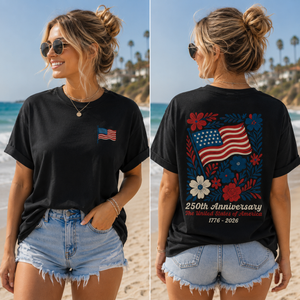 Comfort Colors Usa 250th Anniversary Shirt 4th Of July Back Graphic Tee Boho Floral America T Shirt American Flag 250 Independence Day Gift 1780911171117.png