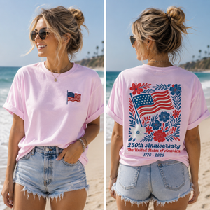 Comfort Colors Usa 250th Anniversary Shirt 4th Of July Back Graphic Tee Boho Floral America T Shirt American Flag 250 Independence Day Gift 1780911171126.png