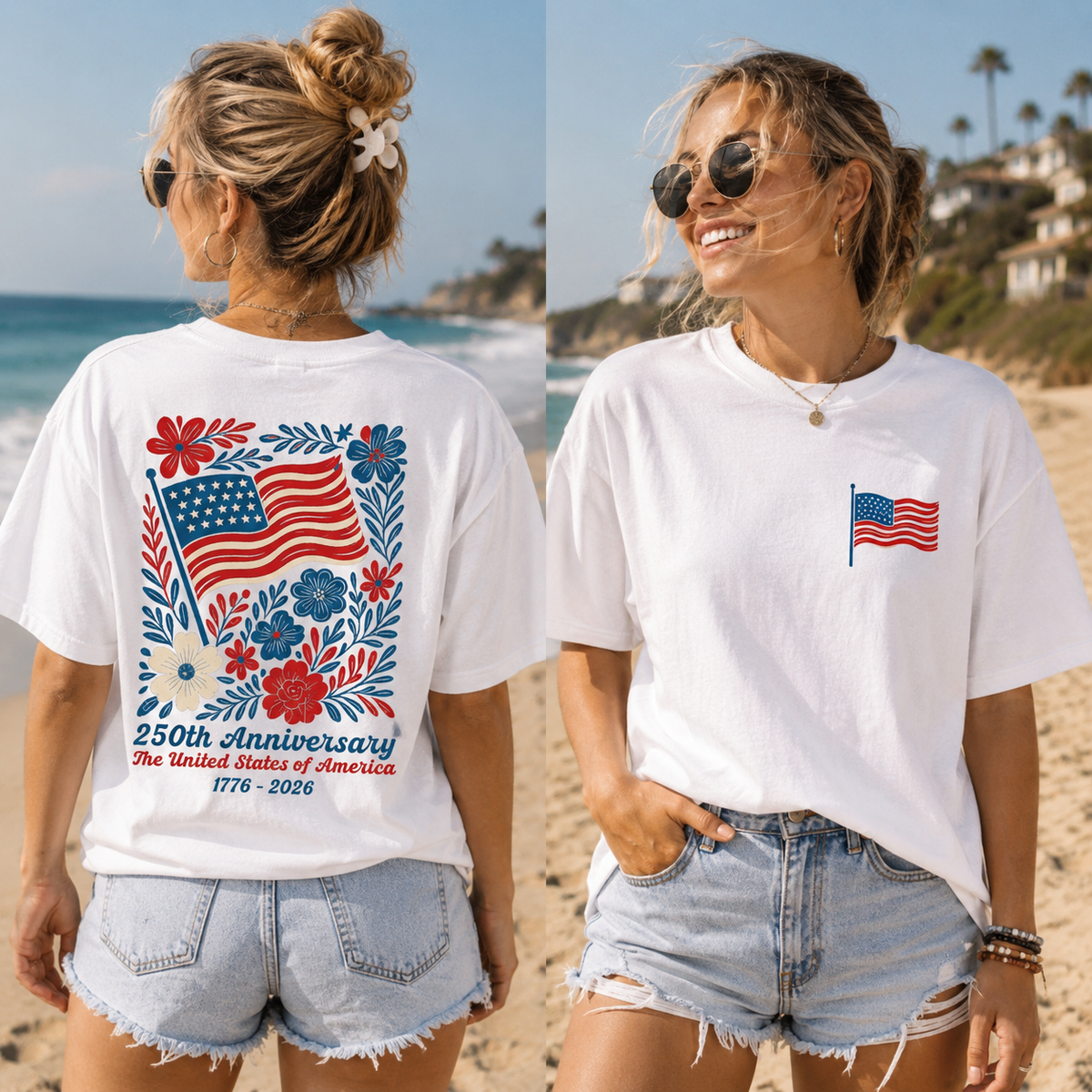 Comfort Colors Usa 250th Anniversary Shirt 4th Of July Back Graphic Tee Boho Floral America T Shirt American Flag 250 Independence Day Gift 1780911171162.png