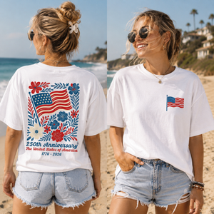 Comfort Colors Usa 250th Anniversary Shirt 4th Of July Back Graphic Tee Boho Floral America T Shirt American Flag 250 Independence Day Gift 1780911171162.png