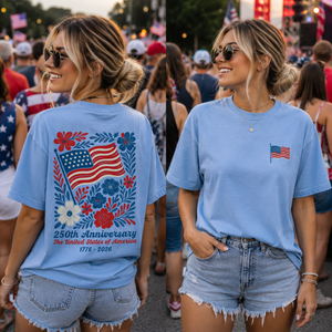 Comfort Colors Usa 250th Anniversary Shirt 4th Of July Back Graphic Tee Boho Floral America T Shirt American Flag 250 Independence Day Gift 1780911171168.png