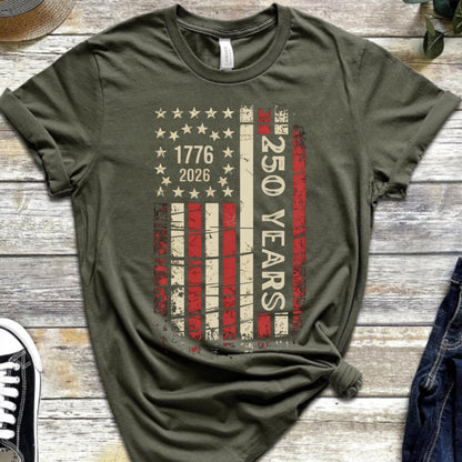 250th America Anniversary T Shirt Vintage Usa Flag Patriotic Tee 1780913297070.jpg