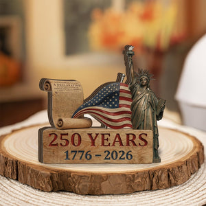America 250 Years Wooden Block Patriotic Usa Decor 1776 2026 Liberty Statue Flag Sign Independence Day Table Decor July 4th Gift 1780971504051.jpg
