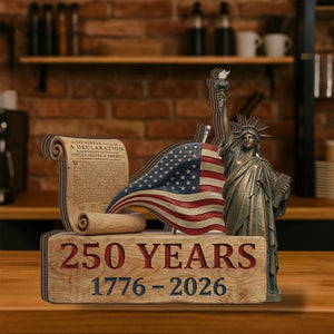 America 250 Years Wooden Block Patriotic Usa Decor 1776 2026 Liberty Statue Flag Sign Independence Day Table Decor July 4th Gift 1780971504062.jpg