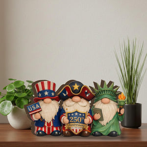 Patriotic Gnome Wooden Block Usa 250th Anniversary Decor Independence Day Gnome Sign July 4th Tiered Tray Decor Americana Gift 1780971774892.jpg