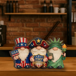 Patriotic Gnome Wooden Block Usa 250th Anniversary Decor Independence Day Gnome Sign July 4th Tiered Tray Decor Americana Gift 1780971774953.jpg