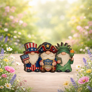 Patriotic Gnome Wooden Block Usa 250th Anniversary Decor Independence Day Gnome Sign July 4th Tiered Tray Decor Americana Gift 1780971775514.jpg
